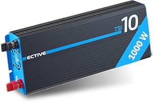 ECTIVE - Inverter 12V to 230V TSI 10-1000W Pure Sine Wave - Offgrid Voltage Converter DC/AC Power with USB, Overload & Overheating Protection, NSV & UPS Function - Robust Inverter Current Converter