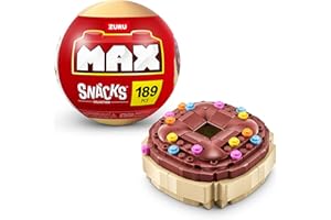 MAX BUILD MORE Colección de Bloques de construcción MAX Premium Snacks (hasta 200 Piezas; 6 diseños para coleccionar) de ZURU(dónut).