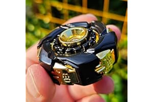 T-Conceal EDC Fidget Sliders Open Armor Kreisel Fidget Spielzeug Stress Relief für Erwachsene magnetische Metall (Black-Gold)