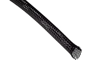 GTSE 10m Cable Tidy Sleeve, 8mm Flat Diameter, Expandable Braided Cable Sleeve, Polyester (PET) Cable Wrap/Cable Tidy Tube