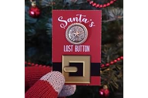 The Shelf Shack Santa's Lost Button - Father Christmas' Golden Metal Button **Includes Link to Video From Santa**