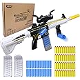AGM MASTECH AR 416 Shell-Throwing Blaster Shot Gun, 40 Official Darts, 8-Dart Clip, 2 Magazines, 4 Assembly Methods, Blaster Toys Playset for Boys, Kids, and Adults(White)