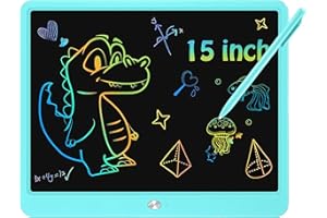 SERUW Tablette D'écriture LCD Tablette de Dessin Colorée de 15 Pouces pour Enfants, 3~12 Jouets pour Filles Garçons, Cadeaux Effaçables Et réutilisables, Jouet d'anniversaire de Noël pour Enfants