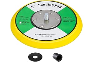 MOGRQAP Piastra di supporto per smerigliatrice da 5 pollici, 125 mm, M8, per lucidatura, ceretta, smerigliatrice elettrica (5"/125 mm, YELLOW)