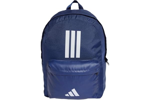 adidas unisex - vuxen Classic Three Stripes Back To School Backpack, Dark Blue/White, One Size