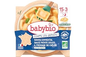 BABYBIO Baby Bio Assiette ravioli emmental patate douce chevre 190gr