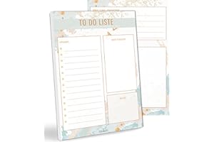 blaash® Blok do zrobienia DIN A5, 50 stron, planer dzienny z listami zadań, notatek i pomysłów, optymalna organizacja i motywacja na co dzień, blok listy rzeczy do zrobienia