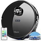Tikom L9000 Saugroboter mit Wischfunktion, LiDAR Navigation, 4000Pa Staubsauger Roboter, 150Mins Max, Selbstaufladend, WLAN, 