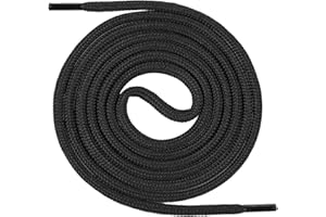 Mount Swiss Lacets ronds indéchirables en polyester résistant - Diamètre 4,5 mm - Pour chaussures de trekking, de travail, de montagne et de randonnée - Longueur : 70 à 220 cm - Blanc - 1 pièce