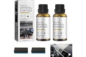 BAVOOTY Coating Agent For Automotive Plastics,Crystal Coating Plastic Restoration,Long Duration Plastic Parts Refurbish Agent,Plastics Parts Crystal Coating,Interior Refurbish Agent for Cars,30 ML,2 Bottles
