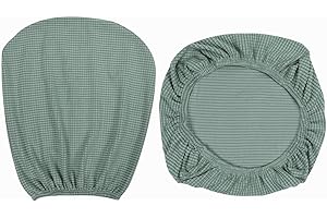Yikko 1 set di coprisedili per sedia e schienale in spandex morbido elasticizzato, lavabili per sedie da ufficio, per sala da pranzo, bar, matrimoni, feste (verde)