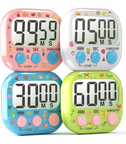 LIORQUE 2Pz Digitale Timer Da Cucina, Timer Multifunzione Con Funzione