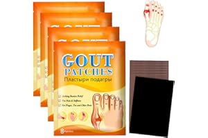 BAGUBDR 32 Pcs Gout Relief Instant Patches, Gout Treatment for Pain & Swelling, Reduce Inflammation, Instant Gout ReliefPatches Easy to Carry Not Easy to Fall Off Daily Joint Care für Füße und Gelenke