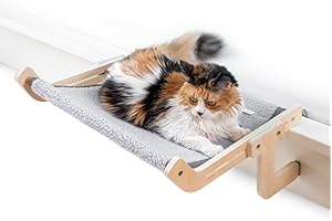 InnovaGoods® Hamaca Colgante para Gatos, Cama Gato de Poliéster, Hamaca Gato Ventana Antiarañazos, Cama para Gatos No Rayan ni estropean Las Superficies, Apto para Diversos usos y Espacios.