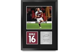 HWC Trading Mark Noble Gifts Printed Signed Autograph Picture for Football Fans and Supporters - A3 Portrait Framed