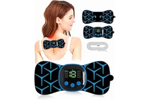WARDBES Wireless TENS Machine for Pain Relief, Muscle Stimulator,Mini Cervical Massager,Body Muscle Pain Relief,8 Modes 19 Levels for Neck Chest Hands Shoulders Legs Knees