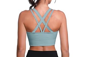Leversic Femme Soutien Gorge Sport Femme Brassiere Elastique Amovibles Coussinets Fitness Yoga Soutien Gorge Sport S-XL