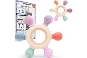 Okonkn Mordedor Bebe Refrigerante-Juguetes Bebes 3-6-12 Meses Para Bebe Recien Nacido Bebe Reborn Regalos Bebe (2 Pcs-Niña)