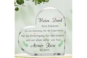 OKIYID Dankeschön Geschenke für Frauen, Anerkennung Geschenke für Lehrer Chef, Mitarbeiter Dankeschön Geschenke, Acryl-Kristall Home Office Desk Decor