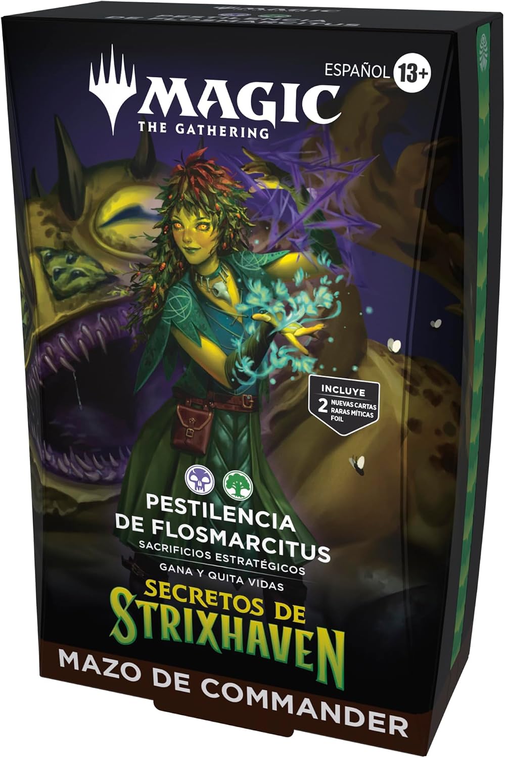 Mazo de Commander de Secretos de Strixhaven, de Magic: The Gathering - Pestilencia de Flosmarcitus (Versión en Español)
