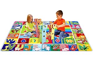 IMIKEYA Kids Floor Mat Letters & Numbers & Graphics Educational Exercise Pad Play Mat Floor Pad for Toddlers Kids Students