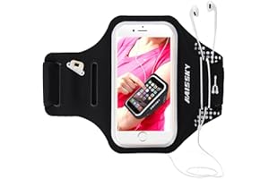 HAISSKY Sport Armband für iPhone X/8 Plus /7/7 Plus, Universell Handyhülle mit Schlüsselhalter Ideal für Laufen Wandern Jogging, Kompatibel mit Samsung Galaxy S8 / S8 Plus / S7 / S7 Edge bis 6.5 Zoll