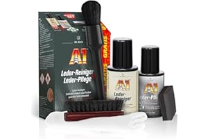 ‎SHINY FREAKS Dr. Wack Lederpflege-Set: A1 Leder-Reiniger + A1 Leder-Pflege je 250 ml I Auto-Lederreiniger & Auto-Lederpflege mit Jojobaöl I Für Glattleder & Kunstleder I 6-teilig