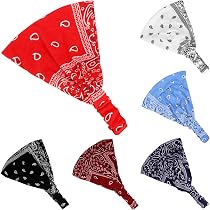 Lot De 8 Bandanas Triangulaires Femme - Bandeaux Élastiques Bohème - Accessoires Cheveux Simples
