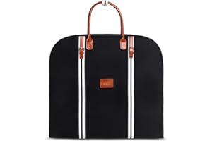 SAINT MONACO Saint Maniero Design Kleidersack I Anzugtasche I Anzughülle I Kleidersack Kleiderhülle I Kleidersack atmungsaktiv I Kleidertasche Kleidersack lang Kleidersack Reise Anzugsack Anzugkoffer (Schwarz)