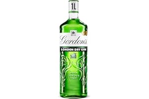 GORDON'S Gordon’s Special Dry London Gin | 37.5% vol | 1L | Award-Winning | Triple-Distilled London Dry Gin | Clean Juniper-Dominant Taste | Handpicked Gin Botanicals