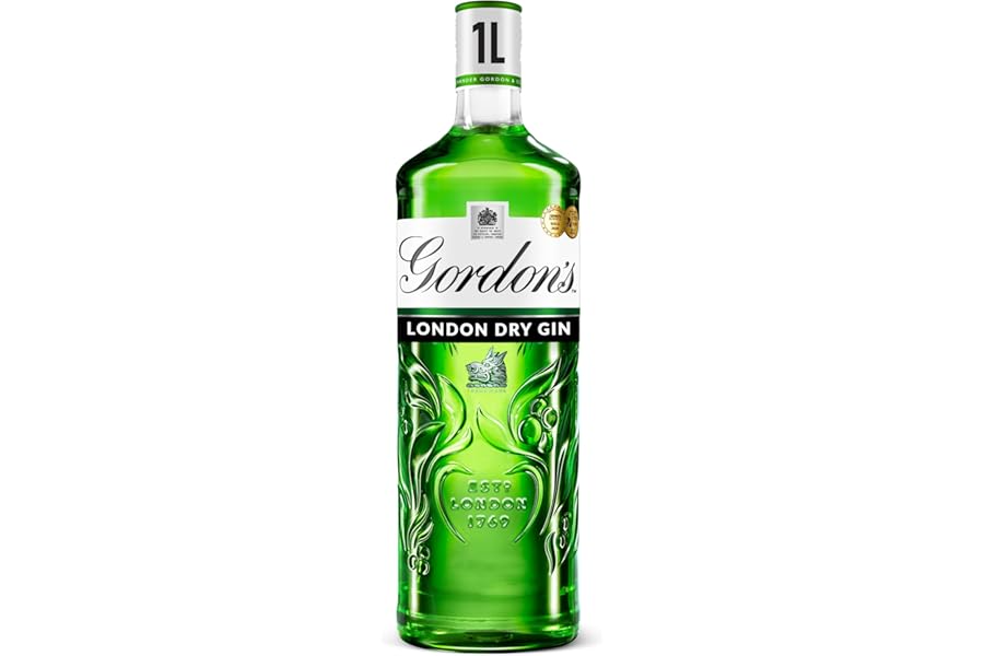 Gordon’s Special Dry London Gin | 37.5% vol | 1L | Award-Winning | Triple-Distilled London Dry Gin | Clean Juniper-Dominant Taste | Handpicked Gin Botanicals