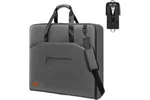 Moulyan Kleidersäcke für Reisen, Handgepäcktasche zum Aufhängen von Kleidung, Reisen, wasserdichte Anzugtasche mit Riemen, für Männer und Frauen, Grau