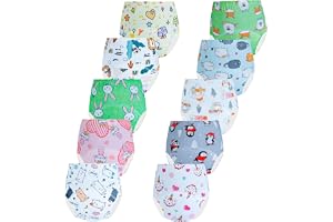Potträningsbyxor för flickor, 10-pack, storlek: 90,2–3 år, flerfärgade