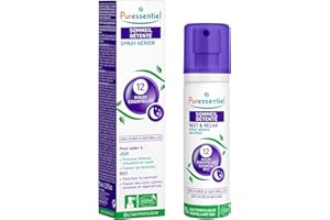 Puressentiel - Sueño - Spray Aéreo Sueño con 12 Aceites Esenciales - Proporciona relajación y serenidad - 75 ml, El embalaje puede variar