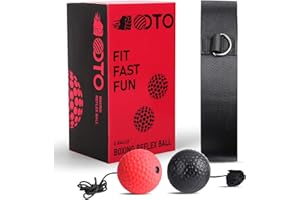 OOTO Upgraded Boxing Reflex Ball, Boxing Training Ball, Mma Speed Training Suitable for Adult/Kids Best Boxing Equipment for Training, Hand Eye Coordination and Fitness