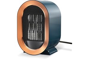 BUBBACARE Mini Radiateur Soufflant à Économie d'Énergie Chauffage Soufflant Électrique Radiateur Soufflant Chauffage d'appoint 1500W Avec 2 Modes pour Salon, Chambre, Salle de Bain (Blue#03)