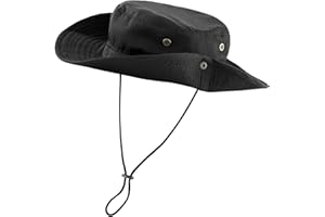 FALETO Bucket Hat Boonie Cowboy Hat Wide Brim Caps Fishing Hat with Adjustable Strap