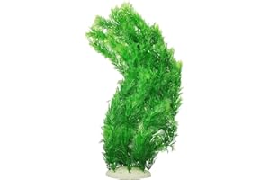 E.YOMOQGG Large Aquarium Aquatic Plants Decoration, Fish Tank Plants 21.5 inch Tall Large Green Plastic Artificial Plant Wild Bush Reeds for Aquarium Fish Tank Aquatic Greenery Decor Decoration (E)