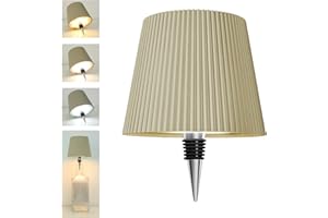 Beaeet lámpara botella LED Beige claro, recargable USB-C, sin cable, IP54, 3 tonos regulables, para botella de vidrio, mesa, balcón, terraza, camping, fiesta