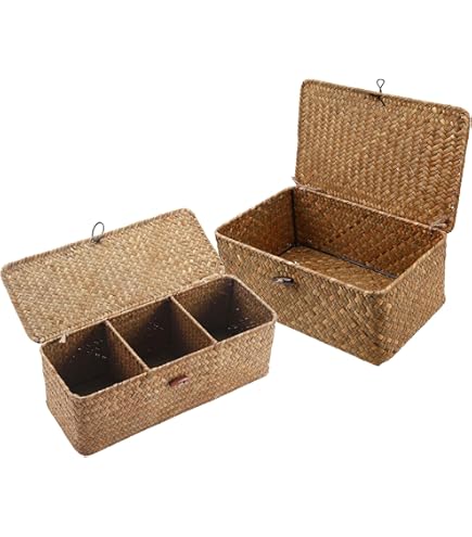 Gatuida Aufbewahrungskorb Aus Baumwollseil Mit Deckel - Stylischer Organizer Für Zuhause