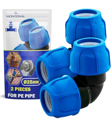 2 Raccordi A T Con Gomito 90° In PP Per Tubi PE - Ø25mm PN16 - Foto 5