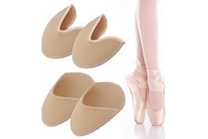 NOTOKE 2 Paar Ballettschuh Zehenpolster, Zehenkappen für Spitzenschuhe Ballett, Allet spitzenschuhe zehenschoner, Weiche Zehenpolster für Damen und Mädchen, 2 Größen (Hautfarbe)