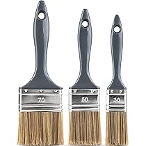 Set 50 Pennelli Per Pittura - 30 Piatti E 20 Rotondi - Per Acrilico, Acquerello E Hobby - Manico Corto