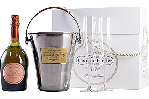 LAITHWAITES WINE Laurent-Perrier Rosé Champagne Gift Set – Pink Champagne with Flutes & Ice Bucket – 750ml (12% ABV) – Premium Gift for Women, Men, Weddings, Anniversaries and Birthdays