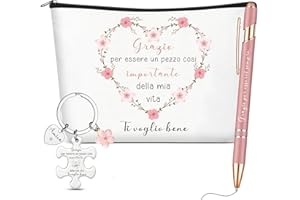 Jadive Regalo per Buona Amica Regali da Fare alla Sorella Includere Pochette per Amica Portachiavi Compleanno Penna a Sfera per Ufficio Laurea Compleanno Donna Universitari