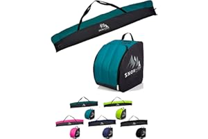 BAMBINIWELT BY RAFAEL K. BambiniWelt Kit de ski pour enfant 125 cm Sac de ski & sac à chaussures de ski Cordura imperméable Sac à dos de ski Compartiment pour casque & compartiment pour lunettes de ski – École de ski et