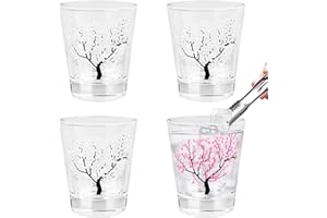FONYET Lot de 4 verres à shot de 5 cl qui changent de couleur avec le froid verre transparent avec fond épais, verre shooter pour tequila, vodka, ouzo