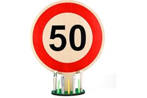 Giftota - Cartello stradale 50° compleanno – segnale stradale compleanno, anniversario – regalo divertente per donne e uomini – regalo di denaro personalizzato – 50° compleanno – libro degli ospiti