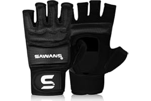 SAWANS Guanti da Boxe Uomo Donna Guanti da Boxe Guanti da Grappling Guanti da Karate Leggero Taekwondo Mezza Dito Kickboxing Sparring Arti Marziali Muay Thai
