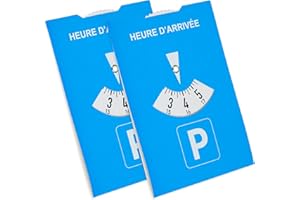 Disque de stationnement, 2 pièces, en Bleu, en Papier, réglable des Deux côtés, parcmètre avec Heure D'ARRIVÉE, pour Voiture, Camion, Camping-Car, Parking Disc Blue, disques de stationnement
